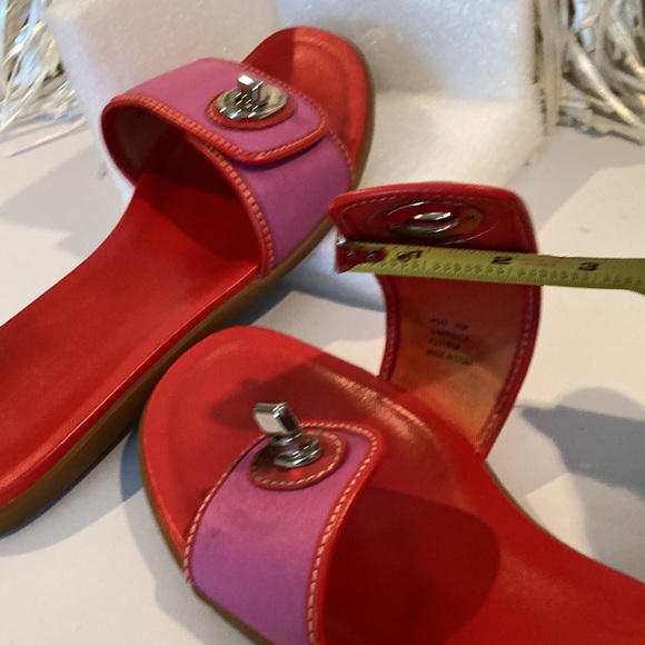 Coach Red & Pink/Raspberry Sandals Sz 10M - Picture 8 of 9